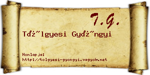Tölgyesi Gyöngyi névjegykártya